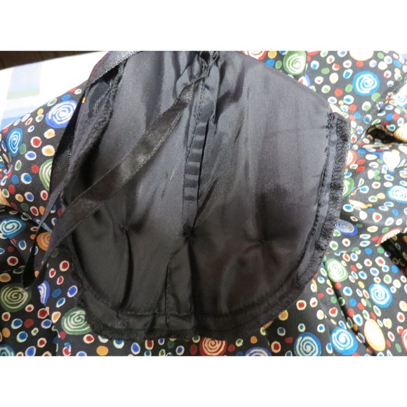 Vintage Leslie Fay 12 Petite 80s 90s Two Piece Abstract Dress Layered Skirt - Picture 7 of 12